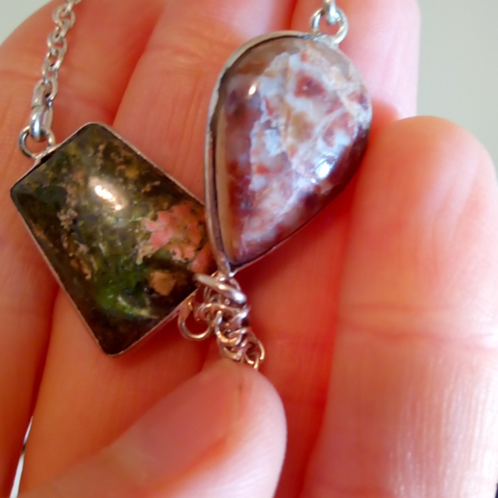 36" multi real stone necklace - Picture 9 of 16